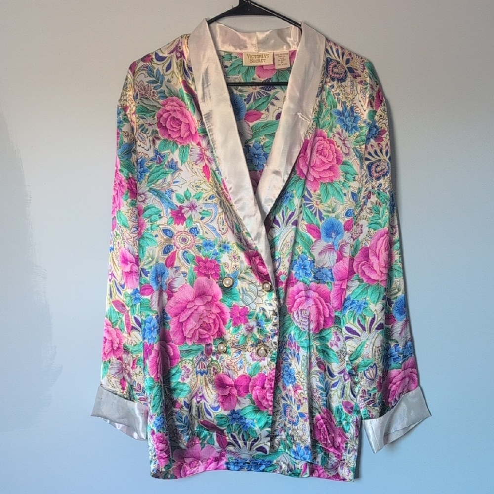 Victoria's Secret Pink and Green Blazer with Luxurious Sheen